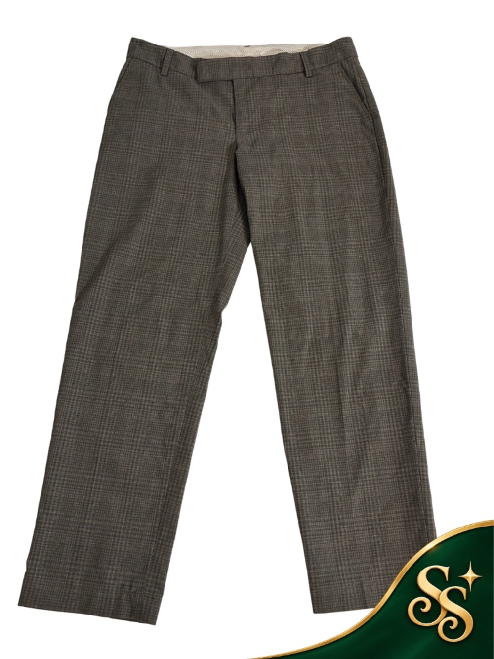 Plaid Gap Pants Women’s Gray Elegant Stretch Dress Trousers Size 6 Regular